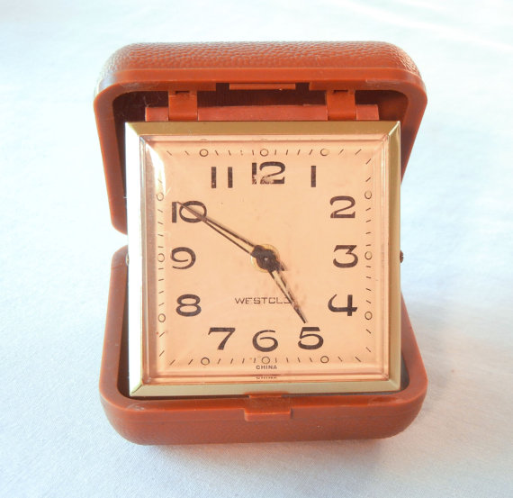 Early 70's Westclox Travel Alarm Clock